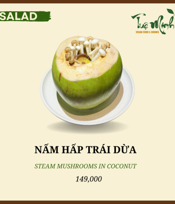 Nấm Hấp Trái Dừa