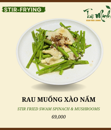 Rau muống xào nấm