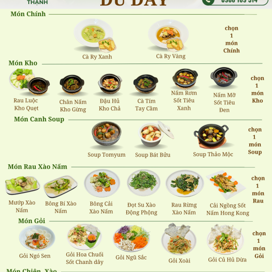 Mâm Chay Đủ Đầy