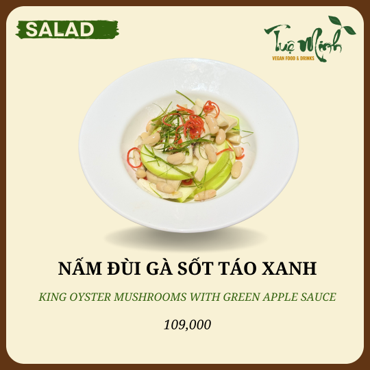 Nấm Đùi Gà Sốt Táo Xanh