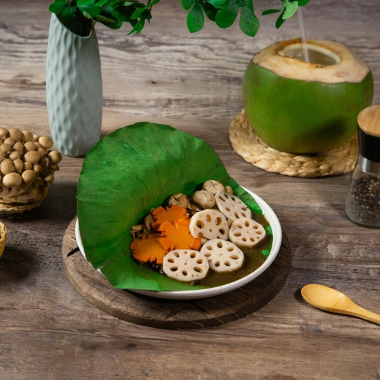 Nấm Hấp Lá Sen