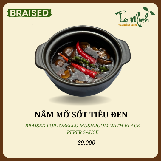 Nấm Mỡ Sốt Tiêu Đen